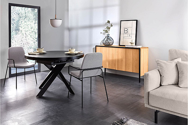 Раскладной обеденный стол La Forma VASHTI 120 (160) см CC5166C01-3