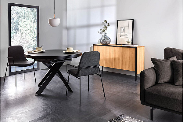 Раскладной обеденный стол La Forma VASHTI 120 (160) см CC5166C01-4