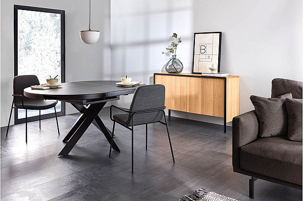 Раскладной обеденный стол La Forma VASHTI 120 (160) см CC5166C01-5