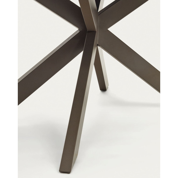 Розкладний обідній стіл La Forma ATMINDA 1416T03003KK15 Коричневий 160 (210) x 90 см-7