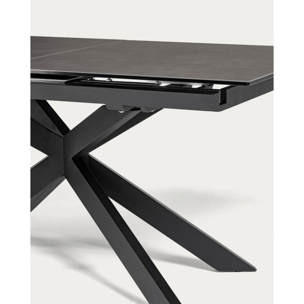 Розкладний обідній стіл La Forma ATMINDA 160 (210) x 90 см Темно-сірий CC5170K15-4