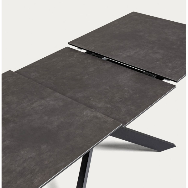 Розкладний обідній стіл La Forma ATMINDA 160 (210) x 90 см Темно-сірий CC5170K15-3