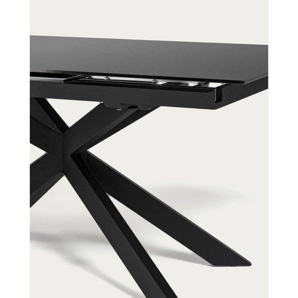 Раскладной обеденный стол La Forma ATMINDA 160 (210) x 90 см Черный CC5180C01-4