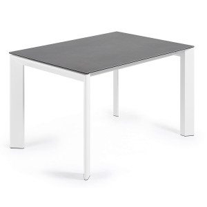 Розкладний обідній стіл La Forma ATTA CC0178VR Графіт-білий 80-120 (180) см