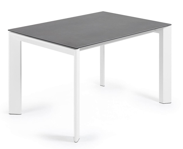 Раскладной обеденный стол La Forma ATTA CC0178VR Графит-белый 80-120 (180) см-0