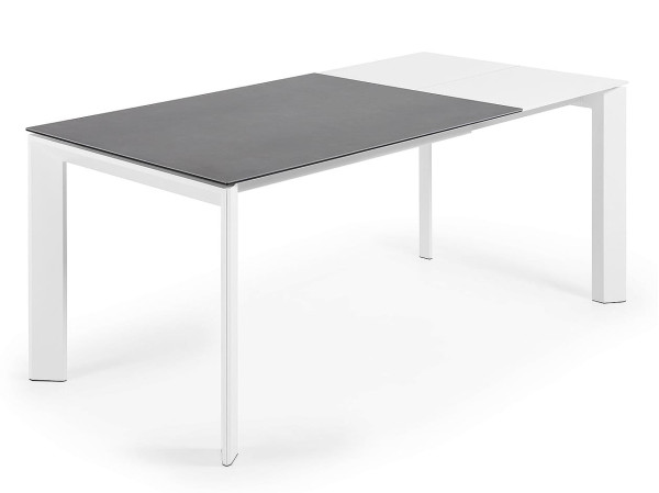 Раскладной обеденный стол La Forma ATTA CC0178VR Графит-белый 80-120 (180) см-2