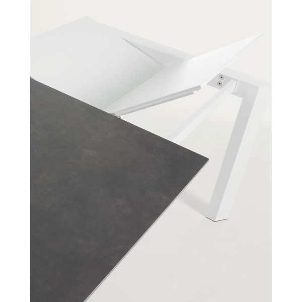 Раскладной обеденный стол La Forma ATTA CC0178VR Графит-белый 80-120 (180) см-4