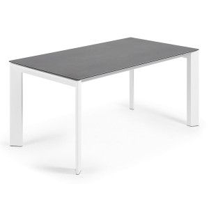 Раскладной обеденный стол La Forma ATTA CC0179VR Гранит-белый 90-140 (200) см 