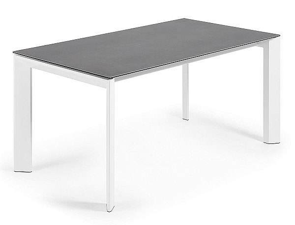 Раскладной обеденный стол La Forma ATTA CC0179VR Гранит-белый 90-140 (200) см-0