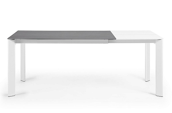 Раскладной обеденный стол La Forma ATTA CC0179VR Гранит-белый 90-140 (200) см-3