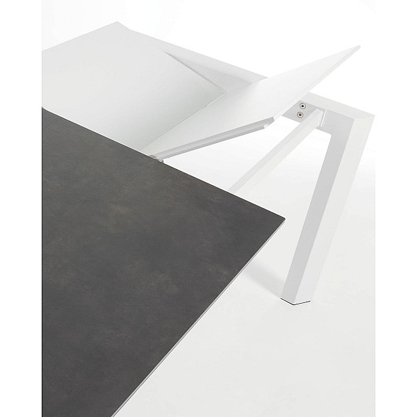 Раскладной обеденный стол La Forma ATTA CC0179VR Гранит-белый 90-140 (200) см-4
