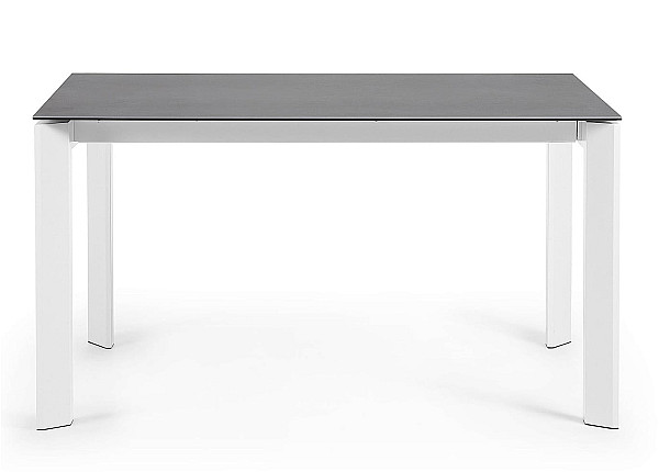 Раскладной обеденный стол La Forma ATTA CC0179VR Гранит-белый 90-140 (200) см-1