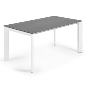 Раскладной обеденный стол La Forma ATTA CC0180VR Гранит-белый 90-160 (220) см 
