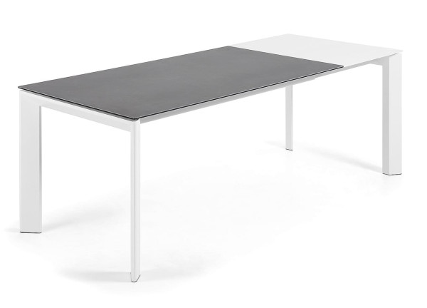 Раскладной обеденный стол La Forma ATTA CC0180VR Гранит-белый 90-160 (220) см-2