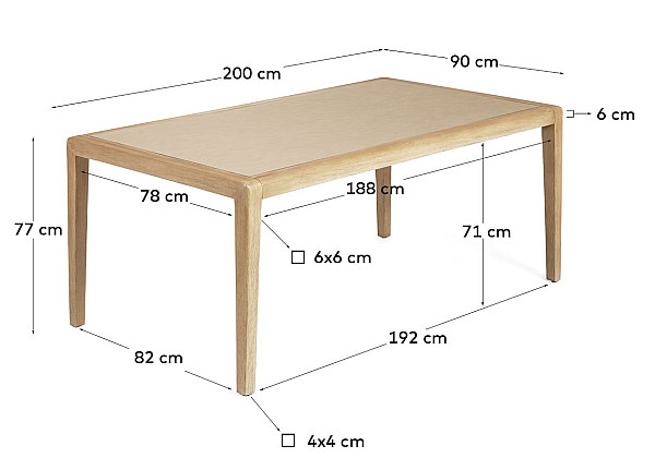 Стол обеденный La Forma BETTER YG0258PR03 90х200 см-6