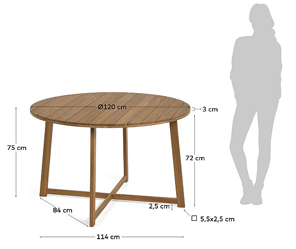 Обідній стіл La Forma DAFNE CC2171M46 Ø 120 см-5