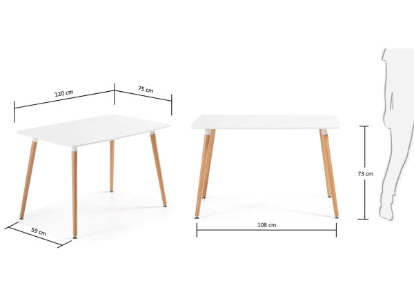 Обеденный стол La Forma DAW 120x75 см C498L05-5