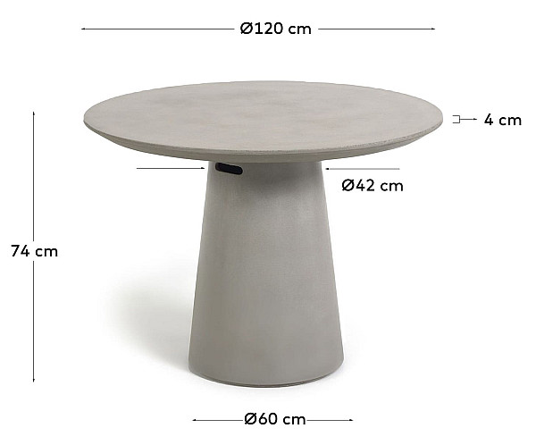 Обідній стіл La Forma ITAI CC2218PR03 Ø 120 см-12