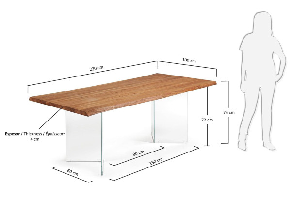 Обеденный стол La Forma LEVIK 220х100 см C947M40-14