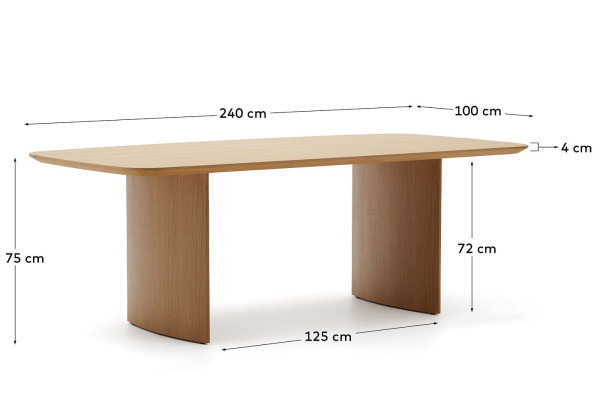 Стіл обідній La Forma LITTO T0100065MM40 100х240 см-6