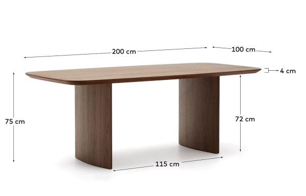 Стол обеденный La Forma LITTO T0100064MM41 100х200 см-11