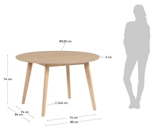 Обеденный стол La Forma BATILDE 120 см CC1346M87-11