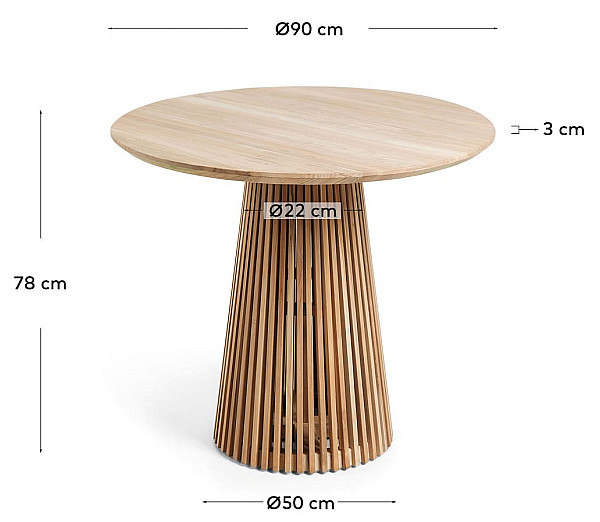 Стол обеденный La Forma JEANETTE T0300011MM46 90 см-5
