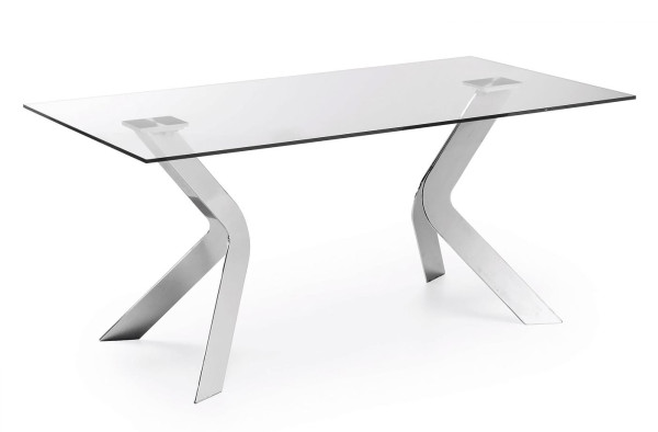Обеденный стол La Forma VIRGINIA C103C07 Прозрачный 90х180 см-0