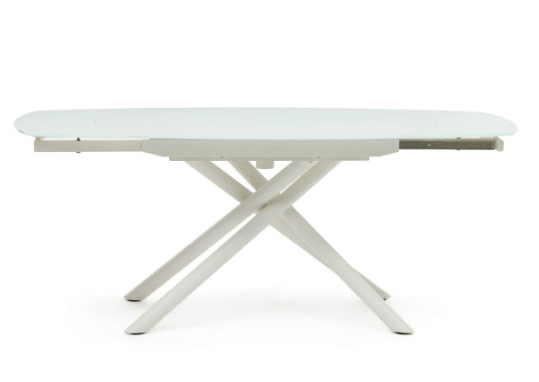 Розкладний обідній стіл La Forma VASHTI 1416T03002KK05 Білий 130 (190) х 100 см-4