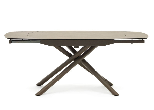 Розкладний обідній стіл La Forma YODALIA 1416T03002KK15 Коричневий 130 (190) х 100 см-4