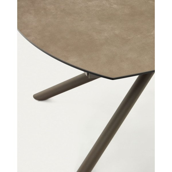 Розкладний обідній стіл La Forma YODALIA 1416T03002KK15 Коричневий 130 (190) х 100 см-7