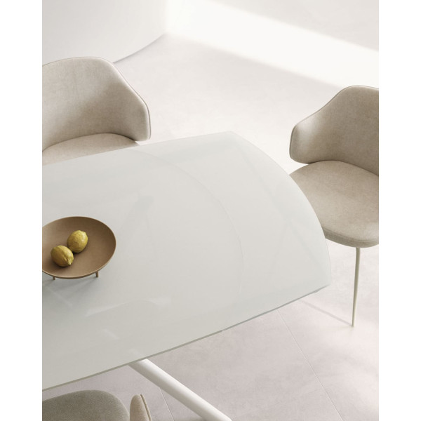 Розкладний обідній стіл La Forma VASHTI 1416T03002KK05 Білий 130 (190) х 100 см-1