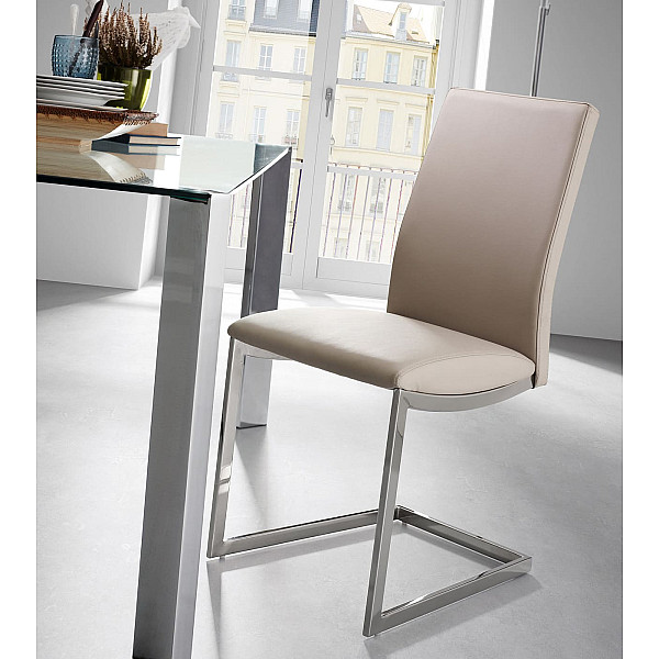 Обеденный стол La Forma CORNER C364C07 Прозрачный-хром 92х142 см-2