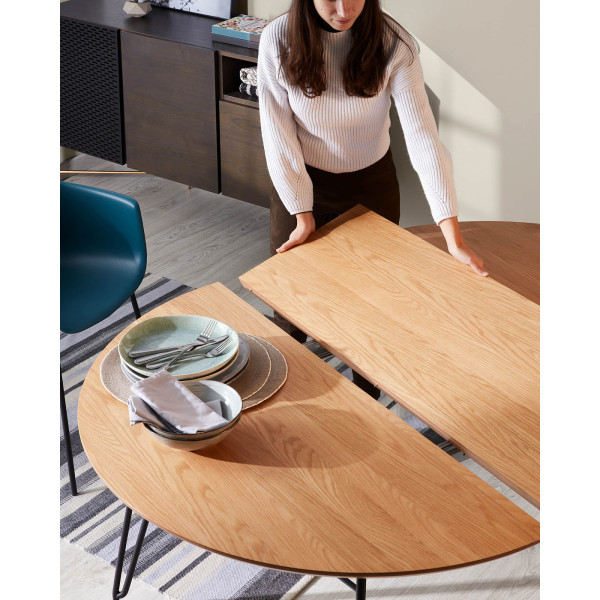 Раскладной обеденный круглый стол La Forma NOVAKS CC0969M46 120 (200) см-6