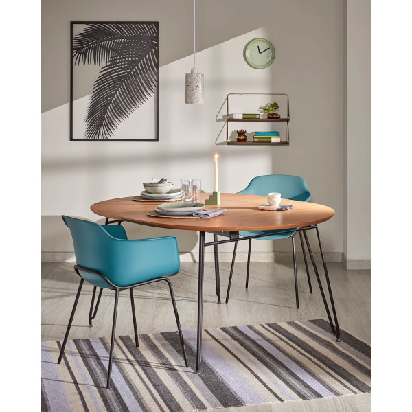 Раскладной обеденный круглый стол La Forma NOVAKS CC0969M46 120 (200) см-3