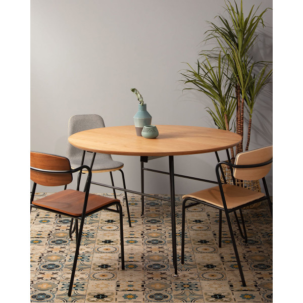 Раскладной обеденный круглый стол La Forma NOVAKS CC0969M46 120 (200) см-1