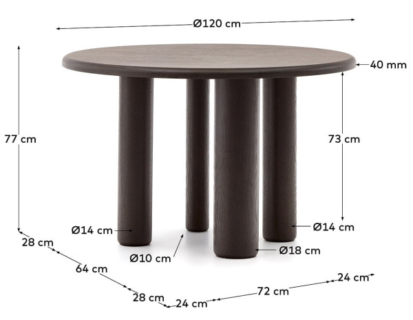 Стіл обідній La Forma MAILEN T0300022MM51-4