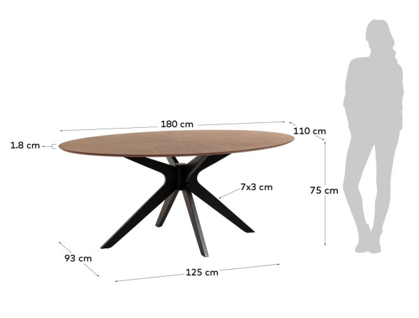 Обеденный стол La Forma NAANIM CC1872M41 180х110 см-11