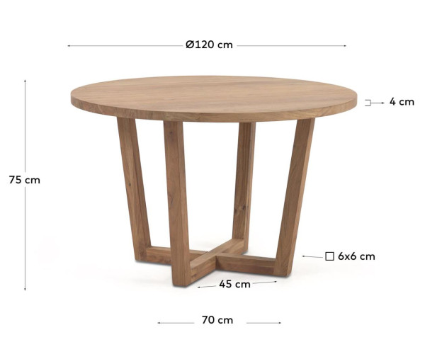 Обеденный стол La Forma NAHLA 120 см CC6000M43-6