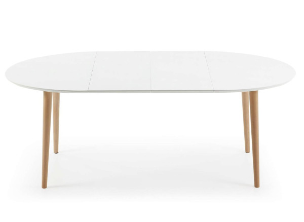Розкладний обідній стіл La Forma OAKLAND 120 (200) x 90 см Білий EC305L33-11