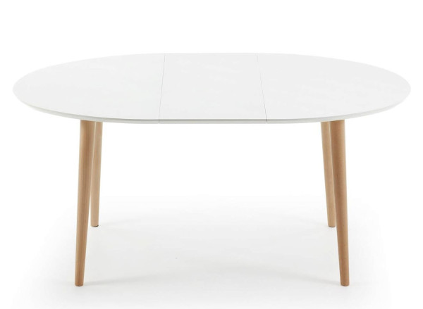 Розкладний обідній стіл La Forma OAKLAND 120 (200) x 90 см Білий EC305L33-10