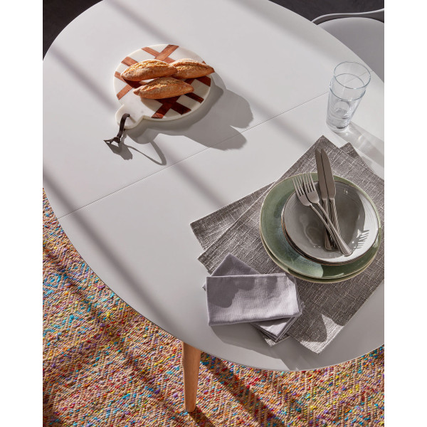 Розкладний обідній стіл La Forma OAKLAND 120 (200) x 90 см Білий EC305L33-2