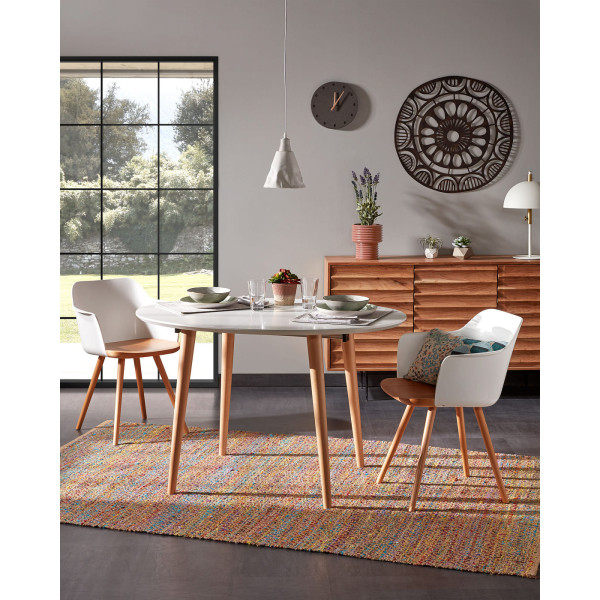 Розкладний обідній стіл La Forma OAKLAND 120 (200) x 90 см Білий EC305L33-4