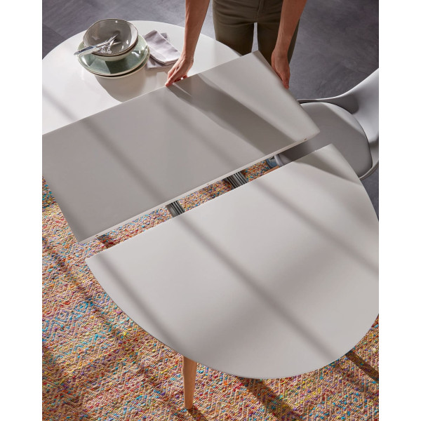 Розкладний обідній стіл La Forma OAKLAND 120 (200) x 90 см Білий EC305L33-5