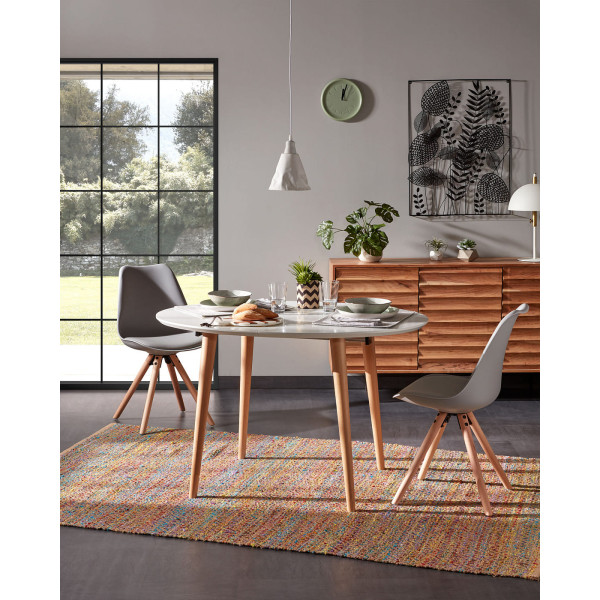 Раскладной обеденный стол La Forma OAKLAND 140 (220) x 90 Белый EC307L33-1