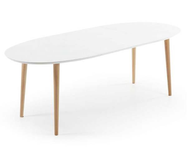 Раскладной обеденный стол La Forma OAKLAND 140 (220) x 90 Белый EC307L33-6