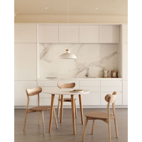 Раскладной обеденный стол La Forma OQUI T0300006MM05 Белый 90 (170) X 90 см Раскладной обеденный стол La Forma OQUI T0300006MM05 Белый 90 (170) X 90 см-1