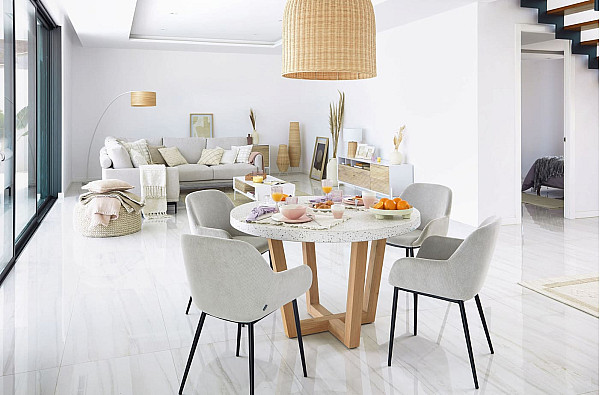 Обідній стіл La Forma SHANELLE CC2258PR05 Ø Білий 120 см-3