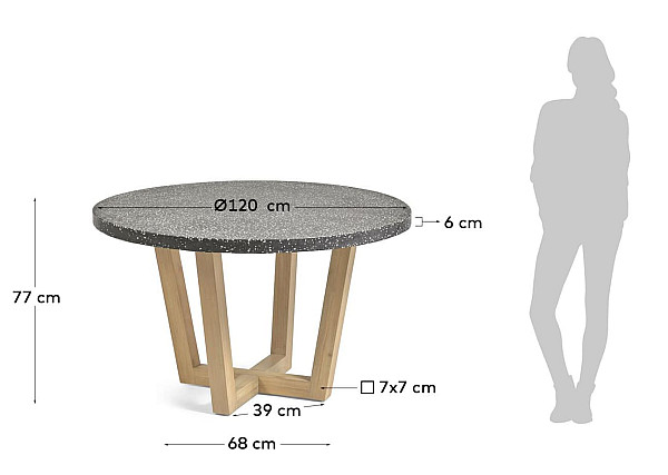 Обеденный стол La Forma SHANELLE CC2259PR01 Черный Ø 120 см-9