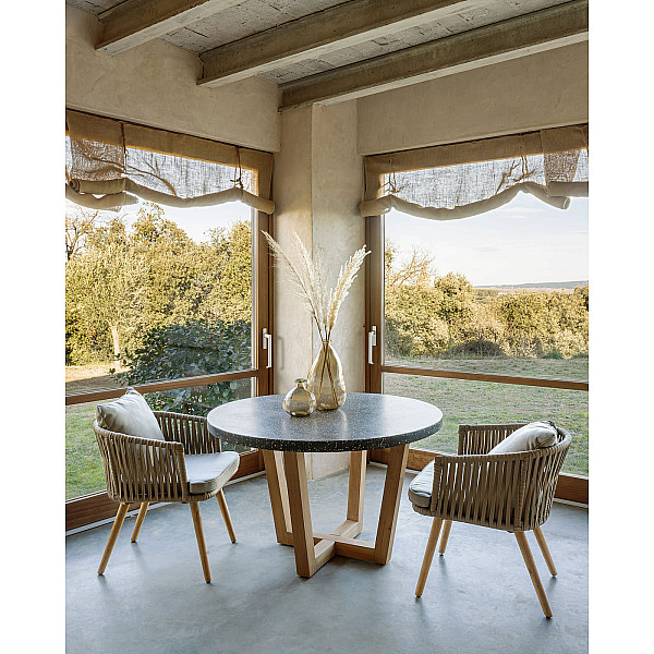 Обеденный стол La Forma SHANELLE CC2259PR01 Черный Ø 120 см-1